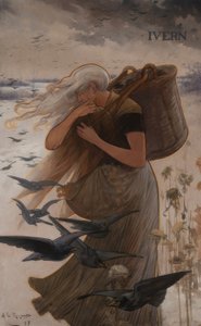 Panneaux décoratifs des quatre saisons : hiver (ivern)