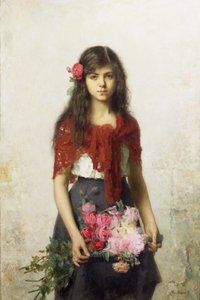 Jeune fille avec des fleurs