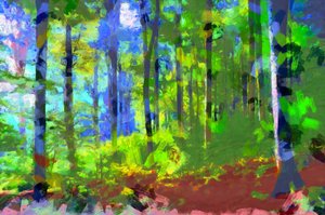Matin,Forêt,2020,(mixed media)