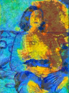Poser sur le canapé,2020,(mixed media)