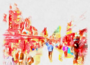 Сity walk,2020,(mixed media)