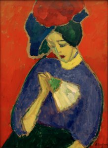 Dame avec éventail