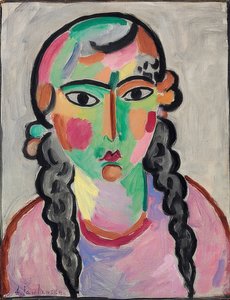 La fille pâle aux tresses grises - Alexej von Jawlensky