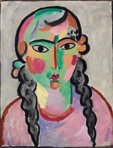 La fille pale aux tresses grises - Alexej von Jawlensky