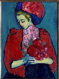 Fille aux pivoines - Alexej von Jawlensky