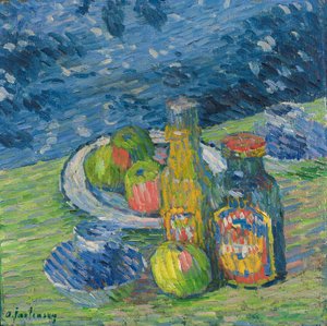 Nature morte avec bouteilles et fruits - Alexej von Jawlensky