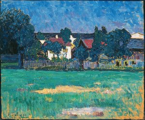 Paysage de Wasserburg avec maisons et prairie