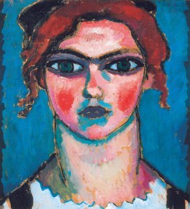 Jeune femme aux yeux verts, vers 1910