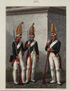 Grenadiers des régiments Preobrazhensky, Semenovsky et Izmailovsky en 1796-1797, années 1840 - Alexey Gavrilovich Petrovsky