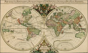 Carte du monde de 1691 par Alexis-Hubert Jaillot