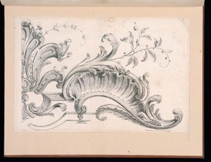 Conception pour Décoration Rocaille, planche 4 dans Seconde Partie de divers Ornements - Alexis Peyrotte