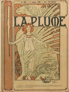 Couverture de La Plume No 209, 1898 - Alfons Marie Mucha