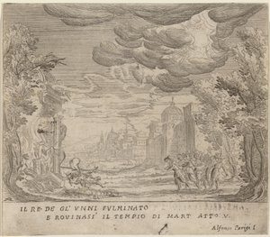 La frappe du roi des Huns et l