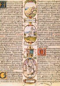 Arbre généalogique des rois des royaumes des Asturies et de León, de "Genealogía de los reyes de España" par Alonso de Cartagena - Alfonso de Cartagena