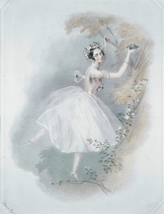 Marie Taglioni, la plus célèbre des ballerines ... (impression couleur) - Alfred Edward Chalon