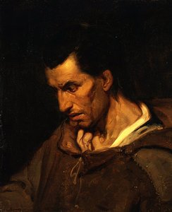 Un fou avec des délires de piété habillé en moine - Alfred (attr. to) Dehodencq