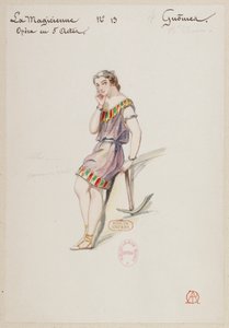 Halévy - La magicienne - maquettes de costumes par Alfred Albert - 13. Gnômes, ballet dames - Alfred Albert