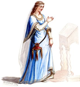 Halévy - La magicienne - maquettes de costumes par Alfred Albert - 22. (Mélusine ) (retouched)