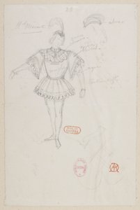Halévy - La magicienne - maquettes de costumes par Alfred Albert - 23. M. Mérante, (pas de deux)
