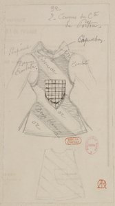 Halévy - La magicienne - maquettes de costumes par Alfred Albert - 32. Ecuyers du comte de poitou - Alfred Albert