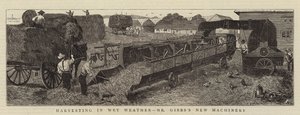 Récolte par temps humide, la nouvelle machinerie de M. Gibbs - Alfred Chantrey Corbould