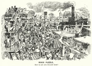 Caricature de Punch : Congestion sur la Tamise à l