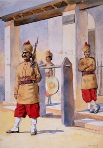 Soldats du 124e régiment de Baloutchistan de la duchesse de Connaught, illustration pour 