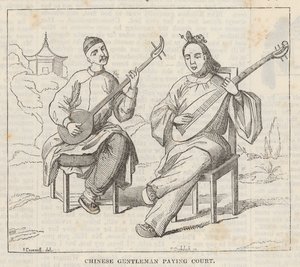 Gentlemen chinois jouant au court - Alfred Crowquill