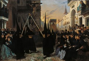 Une procession le long de la Calle Génova - Alfred Dehodencq