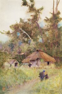 Un jour de tempête au Japon, vers 1889