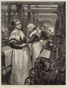 Au travail dans une usine de laine - Alfred Edward Emslie