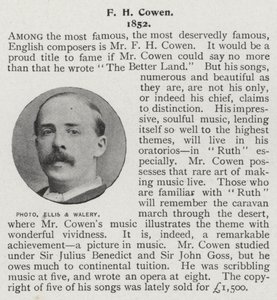 Frederic Hymen Cowen, pianiste, chef d