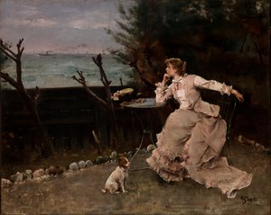 En pleine réflexion - Alfred Emile Stevens