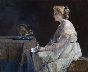 Le présent - Alfred Emile Stevens