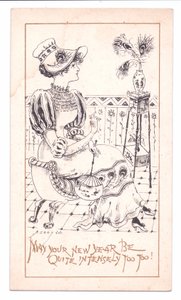 Carte de Nouvel An victorienne d