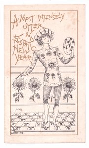Carte de Nouvel An victorienne d