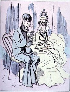 Aux Champs-Élysées, illustration de Les Parisiennes, vers 1870