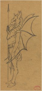 Figure habillée en griffon