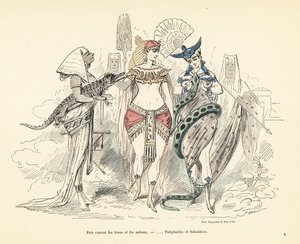 Salammbô et la femme de Potiphar en tenues exotiques, Carthage, 3e siècle