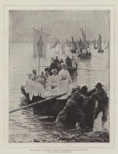 Le pardon à Concarneau, Bretagne, Sœur de Sainte Anne de Fouesnant - Alfred Guillou