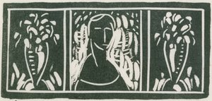 Linogravure avec hommage de Sherwood Anderson - Alfred H. Maurer