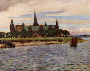 Danemark : Helsingor, Château de Kronborg - Alfred Heaton Cooper