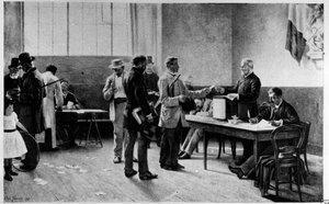 Élections, suffrage universel : un bureau de vote par A.M. Bramtot - Musée Carnavalet