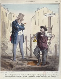 Égoutier de Paris, milieu du XIXe siècle