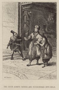 Le Giour admet Vathek et Nouronihar dans Eblis - Alfred Holst Tourrier