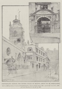 Église de Cripplegate, le Lieu de Sépulture de Milton, sur le point d