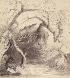 Cabane indienne sur la Platte, vers 1837