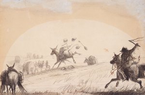 Mule jetant son paquet, c.1837