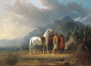 Camp Sioux - Alfred Jacob Miller