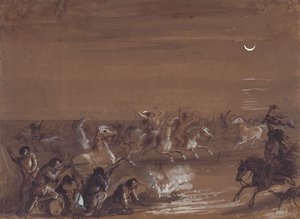 Stampede par les Pieds-Noirs, vers 1837